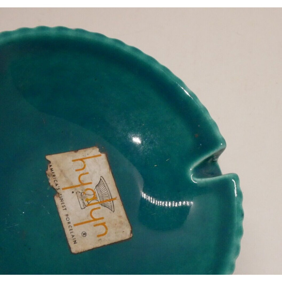 VTG MCM Hyalyn Pottery Ashtray Blue Porcelain Decor Western North Carolina 4" - Picture 5 of 10